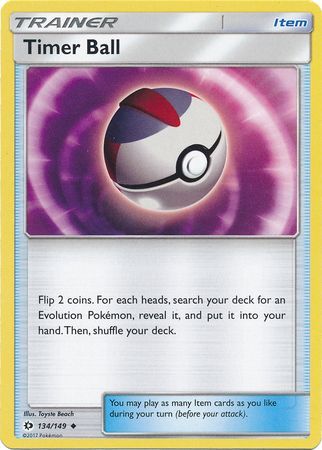 Timer Ball 134/149 Uncommon - Pokemon Card - Base Set SM