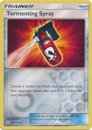 Tormenting Spray 125/147 Uncommon Reverse Holo Foil - Pokemon Card - SM - Burning Shadows