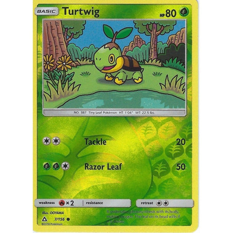 Turtwig 7/156  Reverse Holo Common - Pokemon Card - SM - Ultra Prism