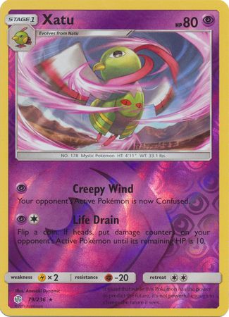 Xatu 79/236 Rare Reverse Holo Foil - Pokemon Card - SM - Cosmic Eclipse